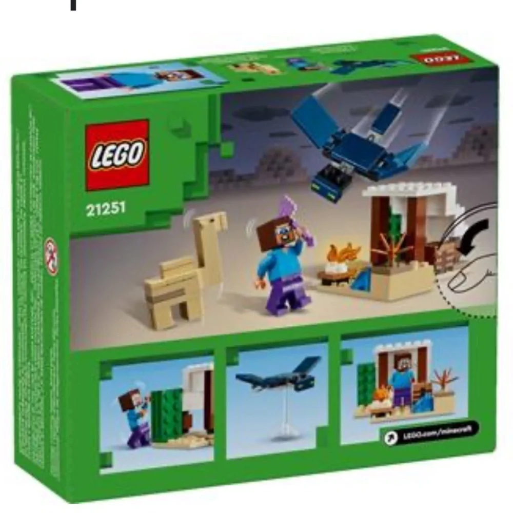 Lego Minecraft Steve’s Desert expedition set 21251 new in sealed box 75 pieces